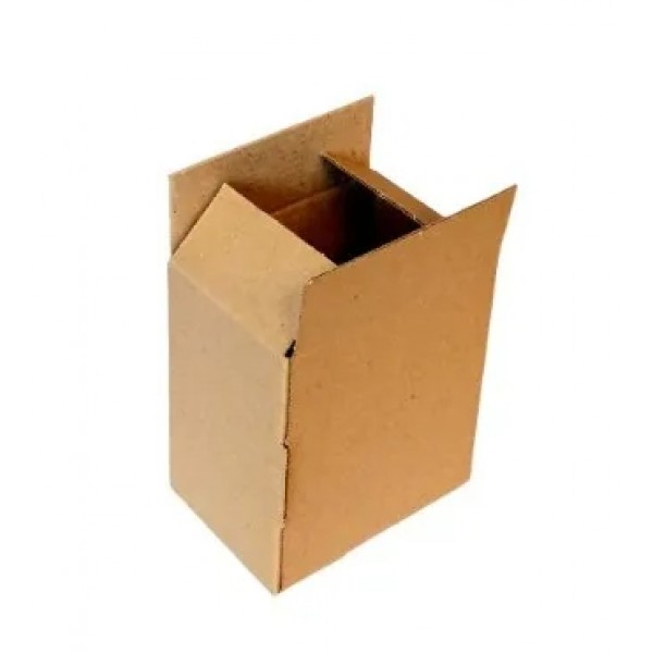 Caixa Transporte 4 Abas - Cód: MLVC21D - Medida: 11 x 07 x 12 - Papelão Pardo Onda Simples