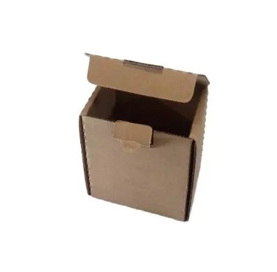 Caixa Caneca Individual (SEM VISOR) -  Cód: 01D - Medida: 11 x 08 x 13,5 - Papelão Pardo Onda Simples