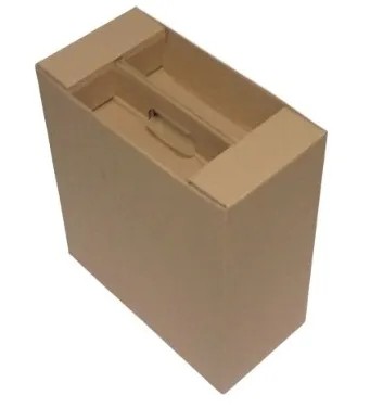 Caixa Cesta Natalina - Cód: 03E - Medidas: 35 x 17 x 40 - Papelão Pardo Onda Simples (Pct com 50 Unidades)