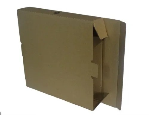 Caixa Fechamento Cartucho - Papelão Pardo Onda Simples (Pct com 50 Unidades) - 42 x 31 x 04