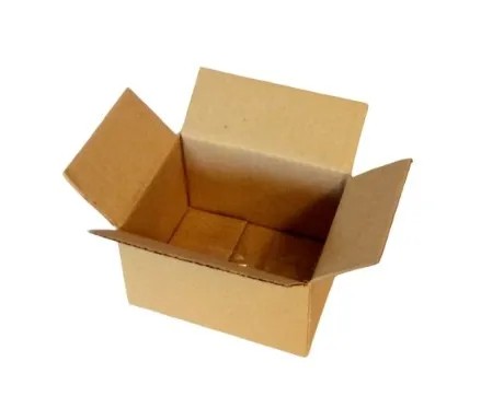 Caixa Transporte 4 Abas - Papelão Pardo Onda Simples - 12,5 x 9,5 x 07