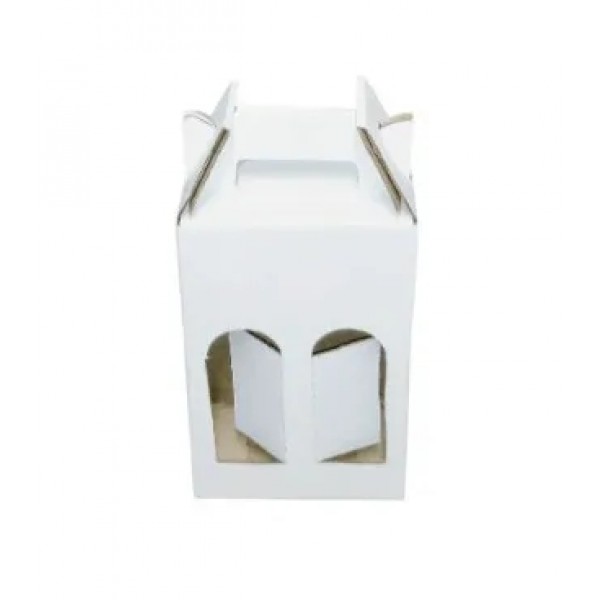 Caixa 2 Cervejas 600ml - Papelão Branco Onda Simples (Pacote com 50 Unidades) 15 x 07 x 25