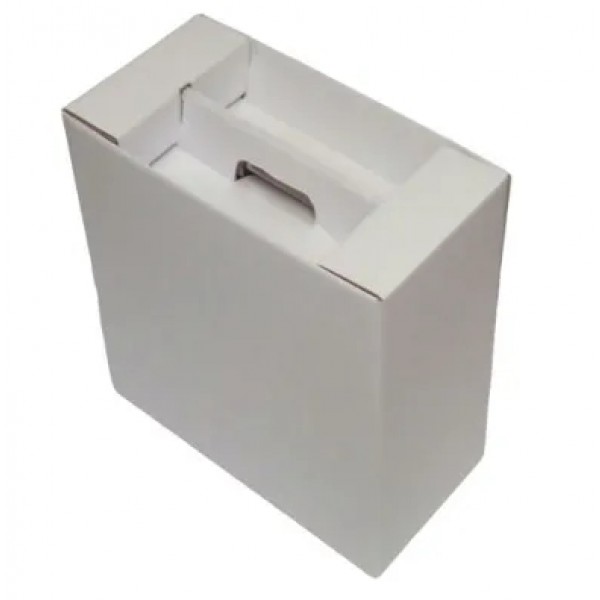 Caixa Cesta Natalina - Cód: 03E - Medida: 35 x 17 x 40 - Papelão Branco Onda Simples (Pct com 50 Unidades)