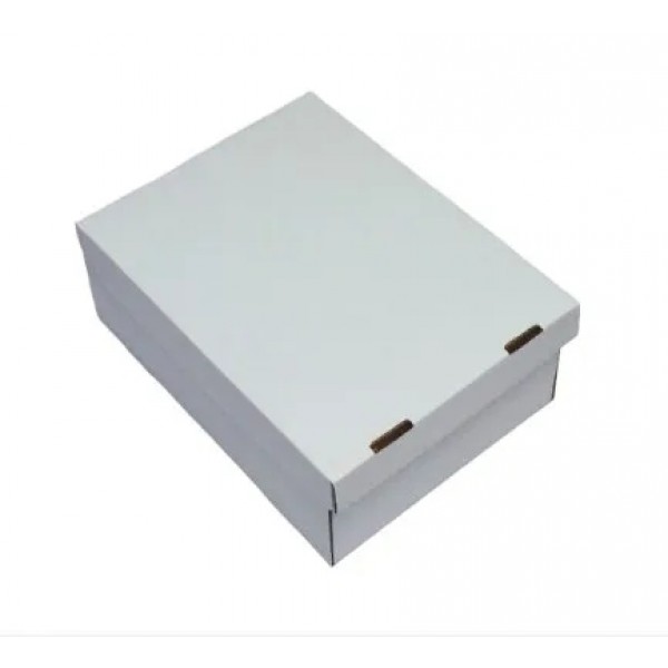 Caixa para Arquivo - Cód: 24E - Medida: 25 x 36 x 14 - Papelão Branco Onda Simples (Pct com 50 Unidades)