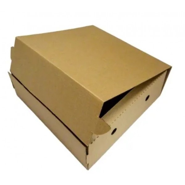 Caixa para Torta - Papelão Pardo Onda Simples (Pct com 50 Unidades) 27 x 27 x 08