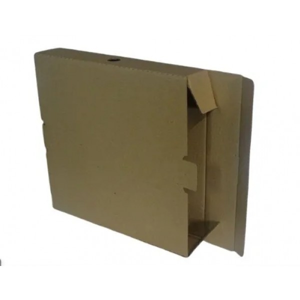 Caixa Fechamento Cartucho - Papelão Pardo Onda Simples (Pct com 50 Unidades) - 28 x 28 x 04