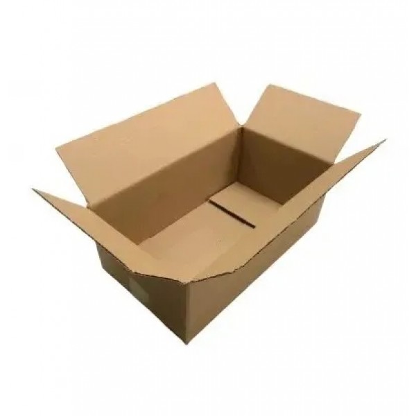 Caixa 4 Abas - Papelão Pardo Onda Simples (Pct com 100 Unidades) 29 x 11 x 10