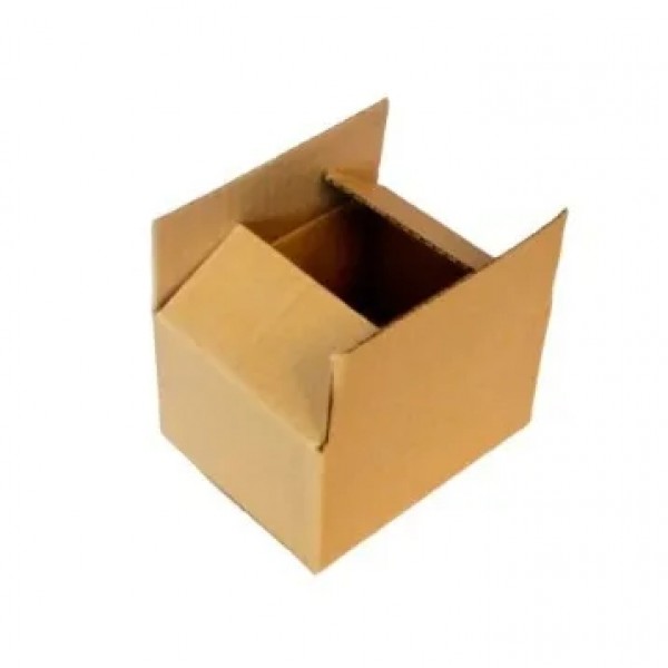 Caixa Transporte 4 Abas - Papelão Pardo Onda Simples - 12,5 x 9,5 x 07