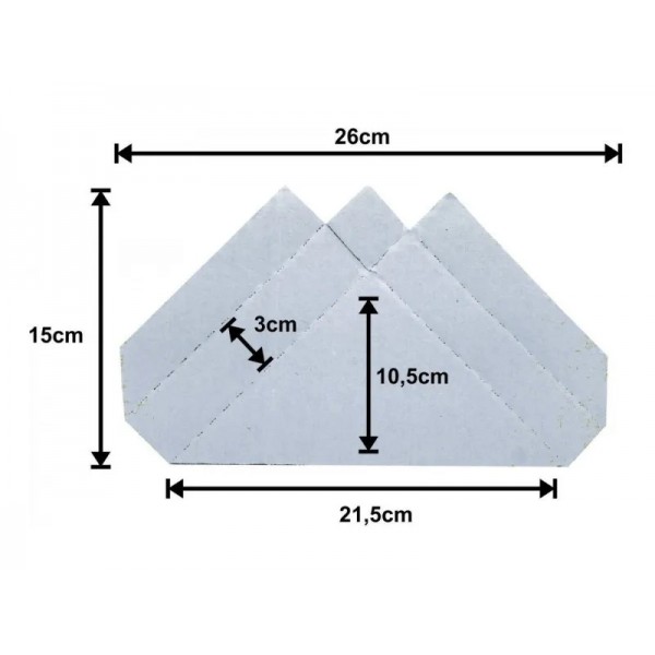 Cantoneiras para Quadros - Cód: N7 - Papelão Branco onda Simples  (Pcts Com 300 Unidades)