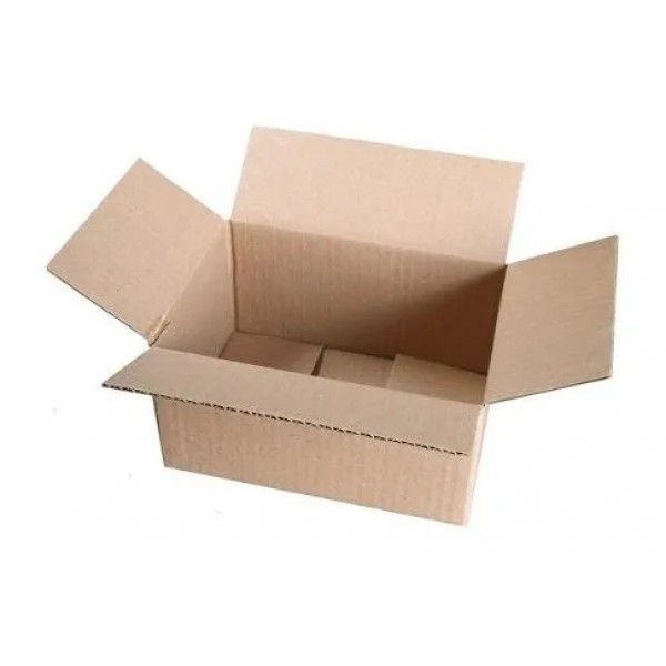 Caixa 4 Abas - Papelão Pardo Onda Simples (Pct 50 Unidades) - 28 x 18 x 09