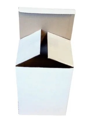 Caixa para Picolé - Cód: 31P - Medida: 16 x 14 x 23 - Papelão Branco Onda Simples (Pct com 100 Unidades)