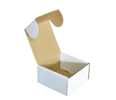 Caixa Tipo Sedex -  Cód: 08B - Medidas: 9,5 x 9,5 x 05 - Papelão Branco Micro-ondulado